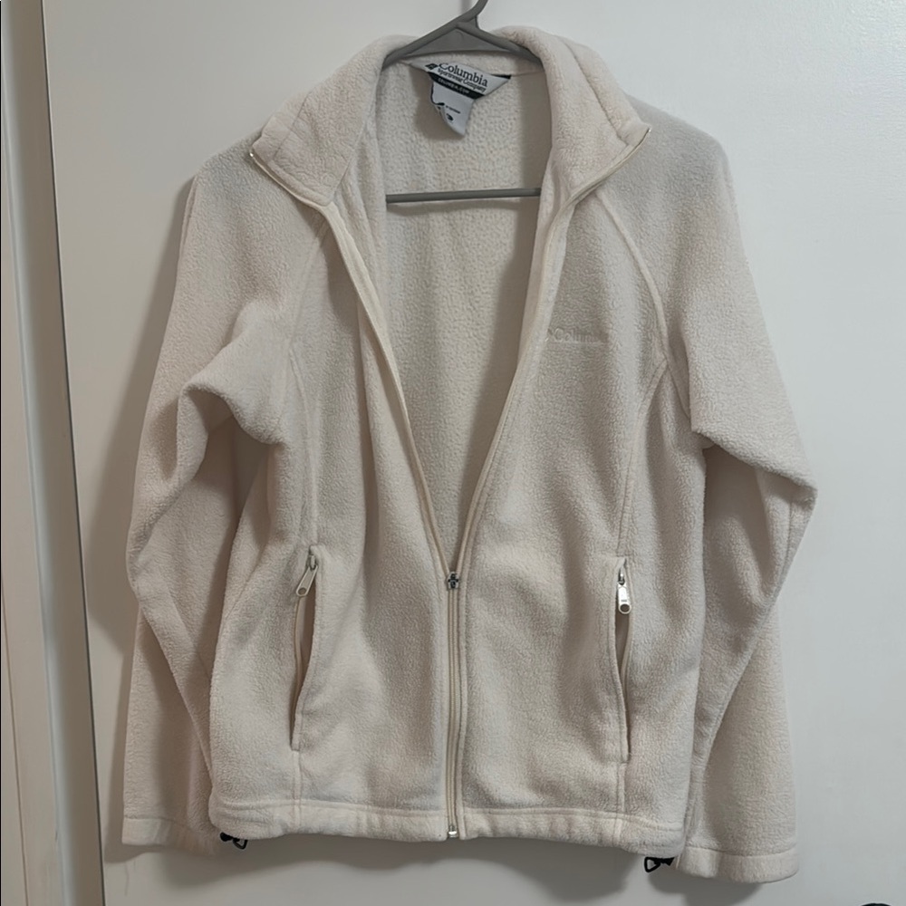 Columbia Cream Full-Zip Fleece Jacket